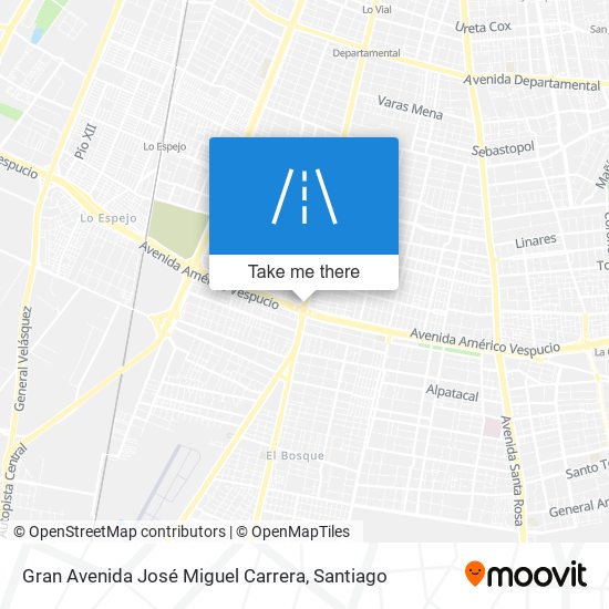 Gran Avenida José Miguel Carrera map