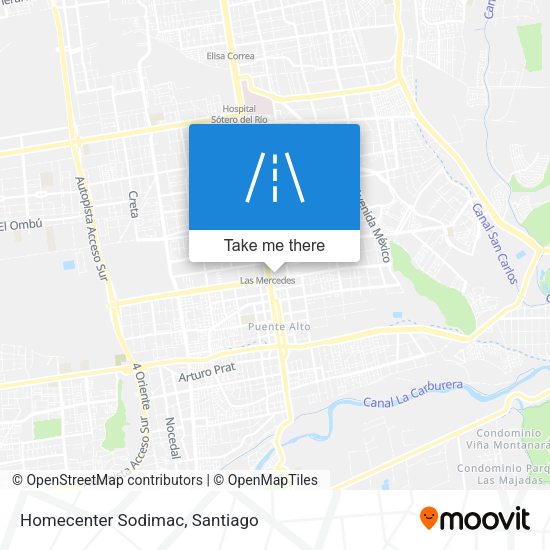 Mapa de Homecenter Sodimac