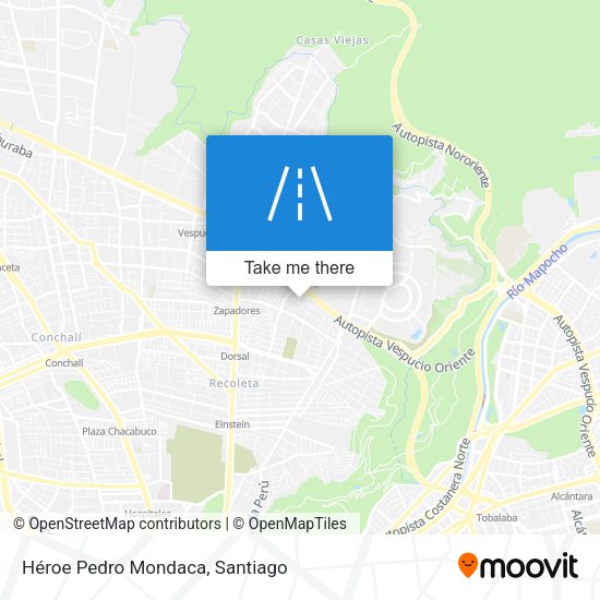 Héroe Pedro Mondaca map