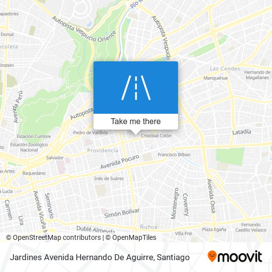 Mapa de Jardines Avenida Hernando De Aguirre