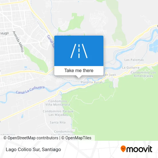 Lago Colico Sur map