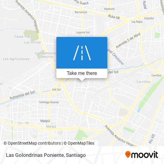 Las Golondrinas Poniente map