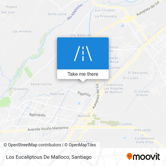 Los Eucaliptous De Malloco map