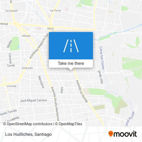 Mapa de Los Huilliches