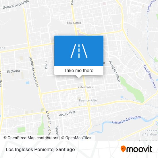 Los Ingleses Poniente map