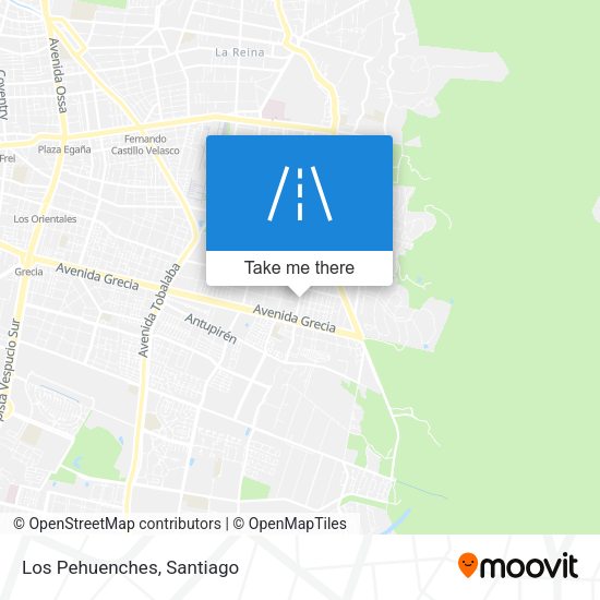 Mapa de Los Pehuenches