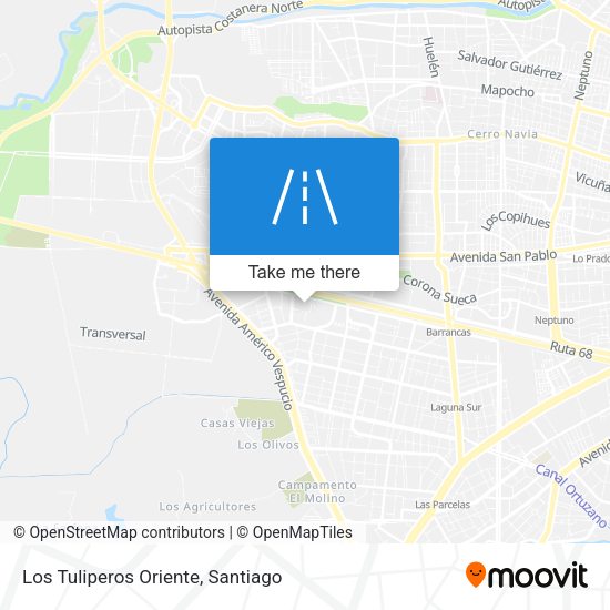 Los Tuliperos Oriente map