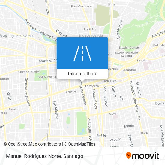 Manuel Rodríguez Norte map