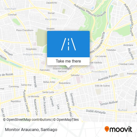Monitor Araucano map