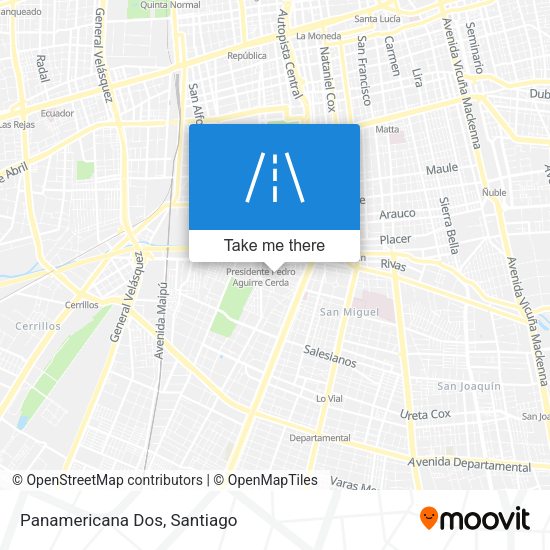 Mapa de Panamericana Dos