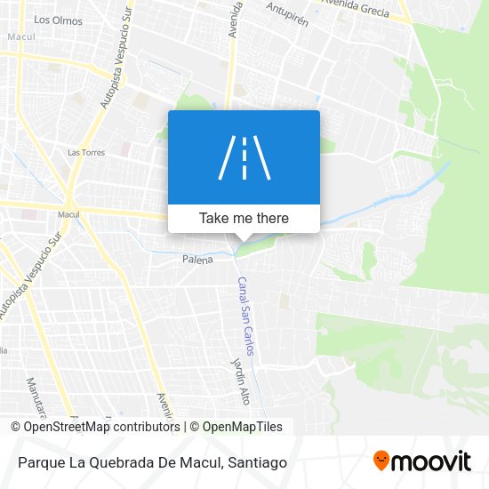 Parque La Quebrada De Macul map