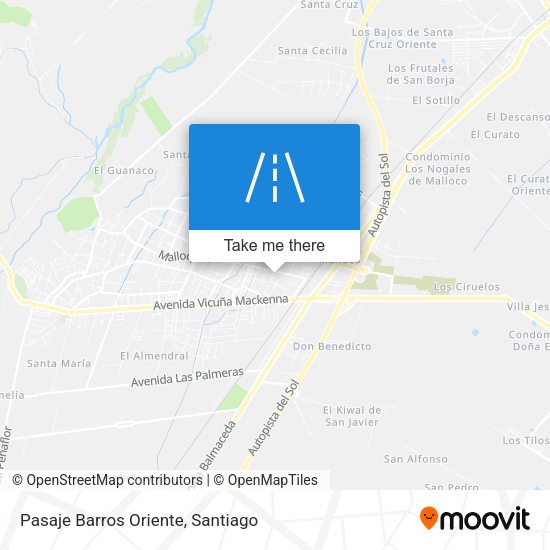 Pasaje Barros Oriente map