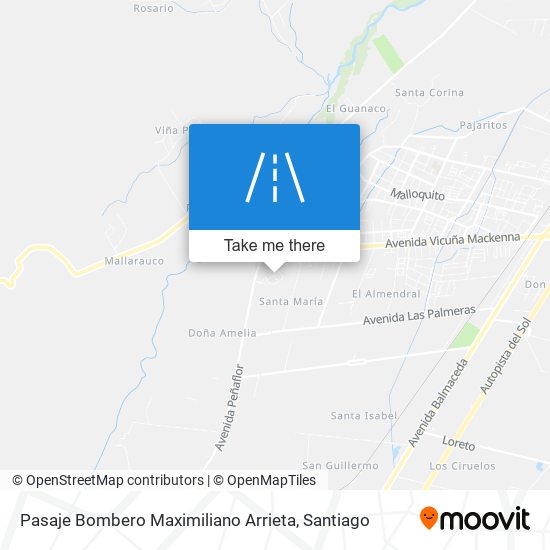 Mapa de Pasaje Bombero Maximiliano Arrieta