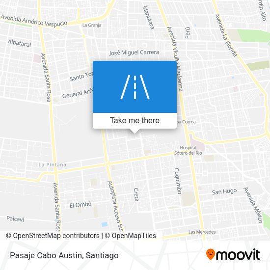 Mapa de Pasaje Cabo Austin