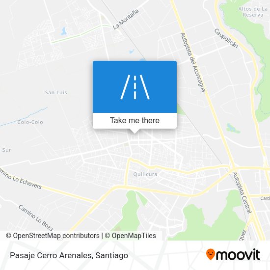 Mapa de Pasaje Cerro Arenales