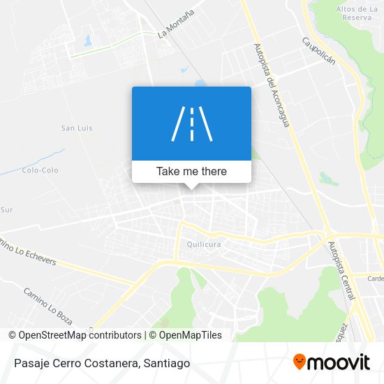 Pasaje Cerro Costanera map