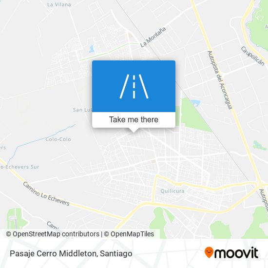 Mapa de Pasaje Cerro Middleton