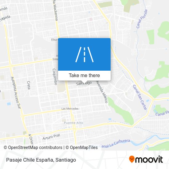 Pasaje Chile España map