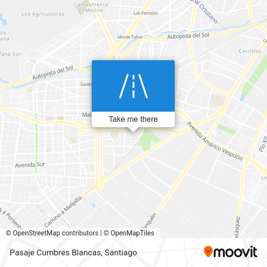 Pasaje Cumbres Blancas map
