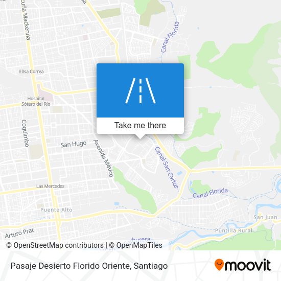 Pasaje Desierto Florido Oriente map