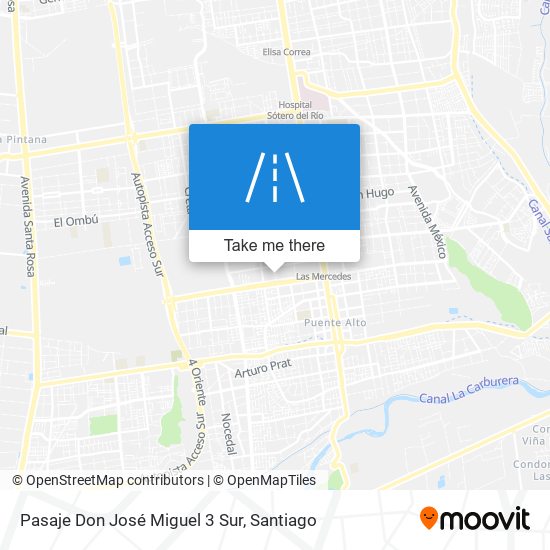 Mapa de Pasaje Don José Miguel 3 Sur