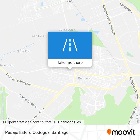 Mapa de Pasaje Estero Codegua