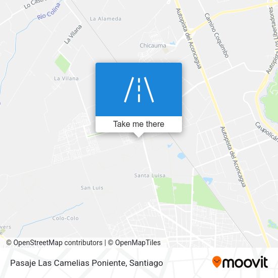 Pasaje Las Camelias Poniente map