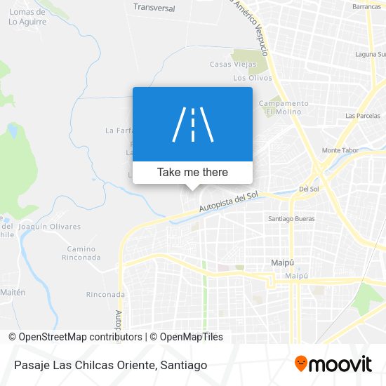 Mapa de Pasaje Las Chilcas Oriente