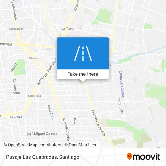 Mapa de Pasaje Las Quebradas