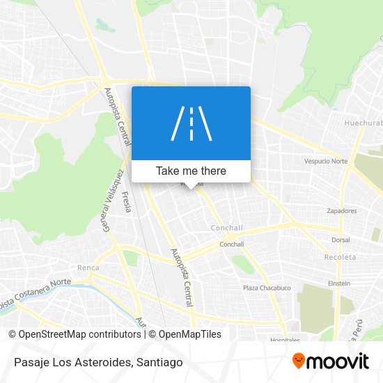 Mapa de Pasaje Los Asteroides