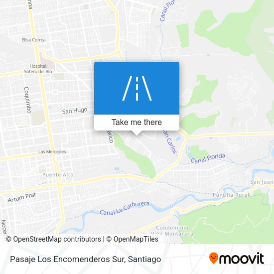 Mapa de Pasaje Los Encomenderos Sur
