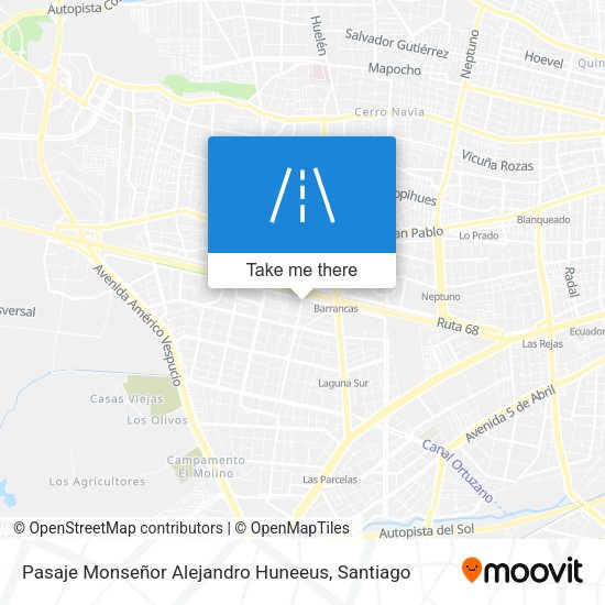 Pasaje Monseñor Alejandro Huneeus map