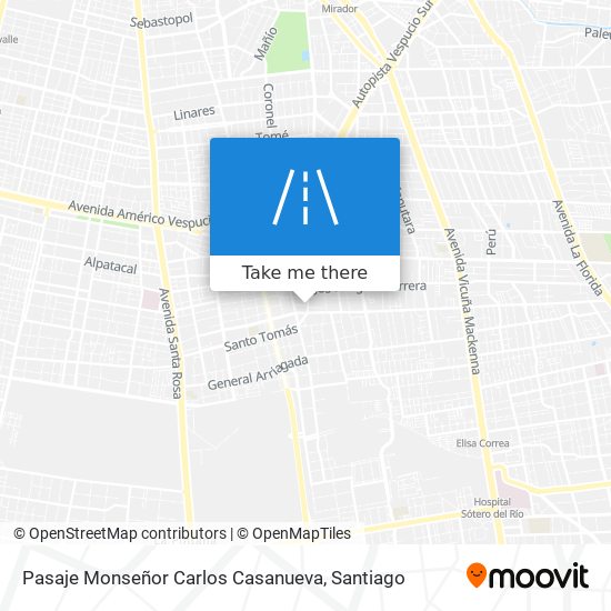 Pasaje Monseñor Carlos Casanueva map