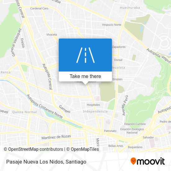 Pasaje Nueva Los Nidos map