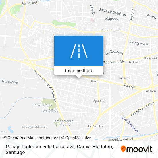 Pasaje Padre Vicente Irarrázaval García Huidobro map