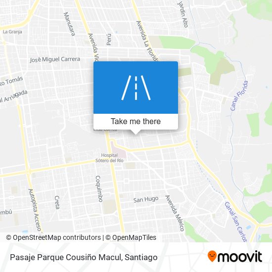 Pasaje Parque Cousiño Macul map