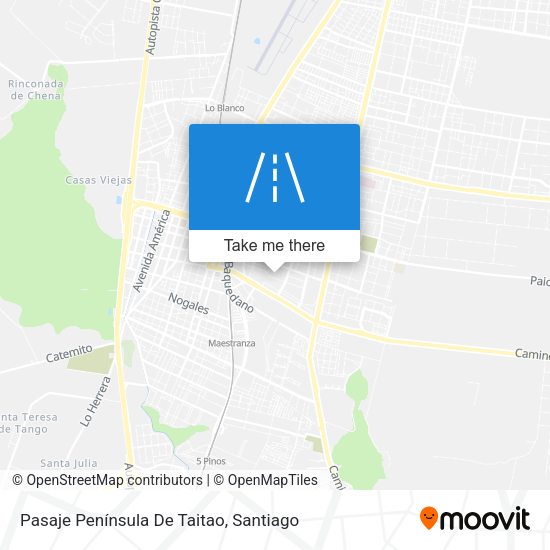 Pasaje Península De Taitao map