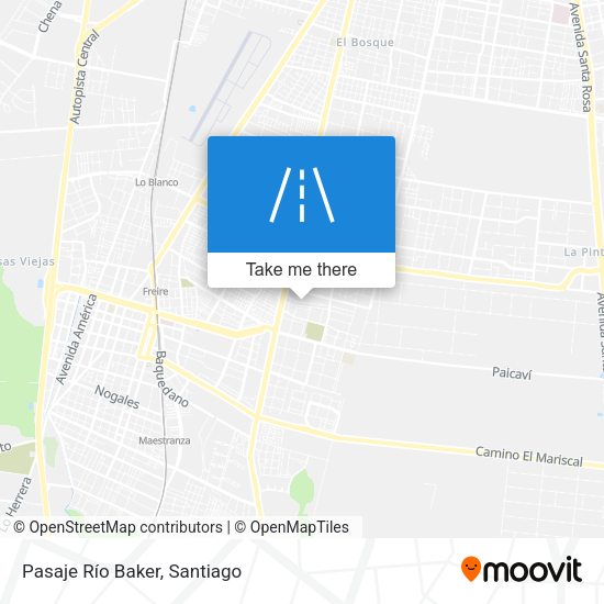 Pasaje Río Baker map