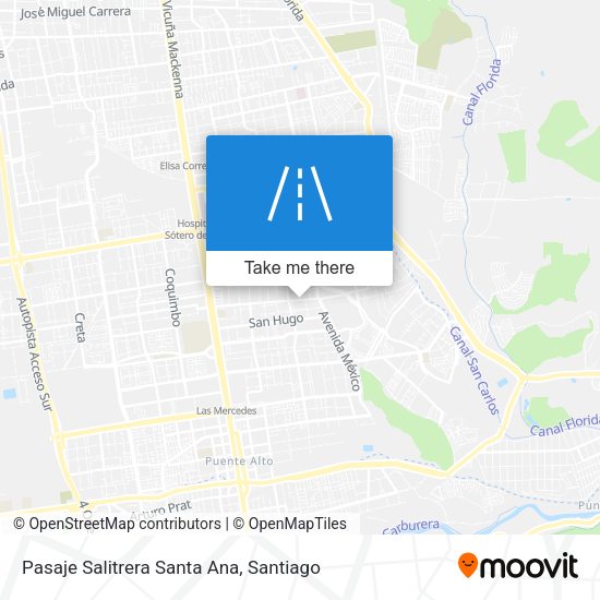 Pasaje Salitrera Santa Ana map