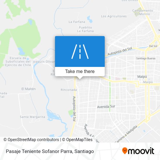 Pasaje Teniente Sofanor Parra map
