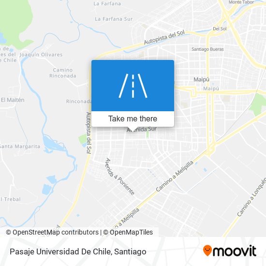 Pasaje Universidad De Chile map