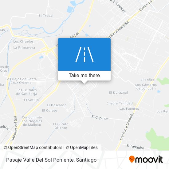 Mapa de Pasaje Valle Del Sol Poniente