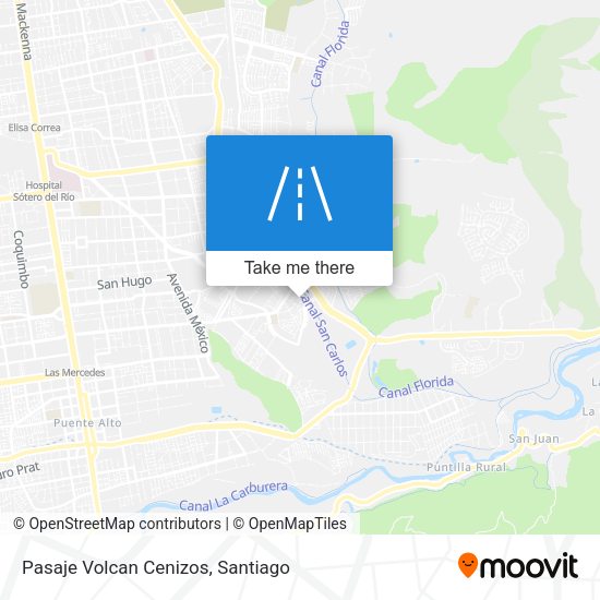 Pasaje Volcan Cenizos map