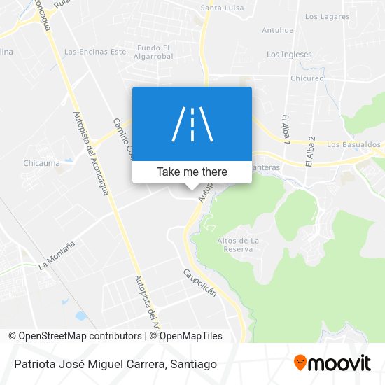 Mapa de Patriota José Miguel Carrera
