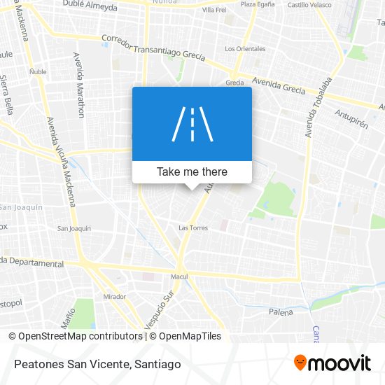 Peatones San Vicente map