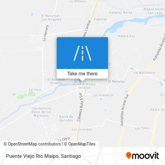 Puente Viejo Río Maipo map