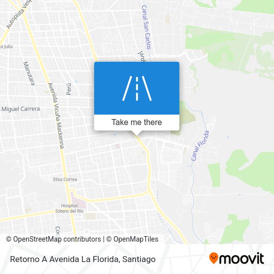 Mapa de Retorno A Avenida La Florida