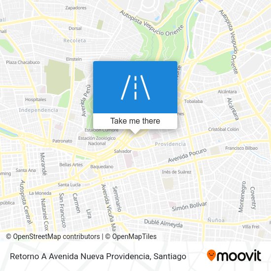 Retorno A Avenida Nueva Providencia map