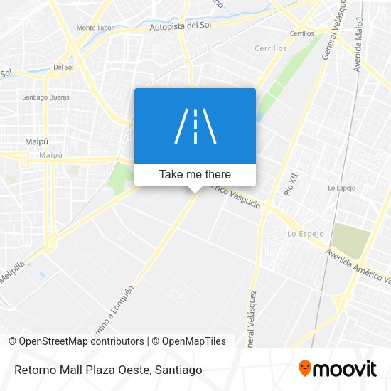 Retorno Mall Plaza Oeste map