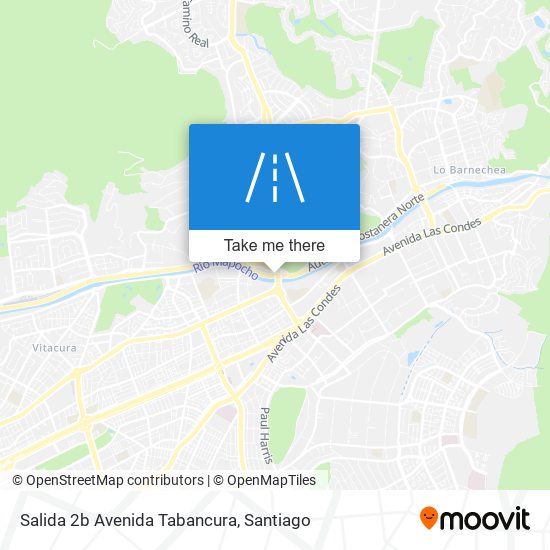 Salida 2b Avenida Tabancura map
